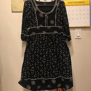 Anthropologie bohemian cotton dress